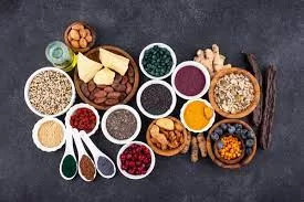 Visual of the three main ingredients: Ashwagandha, Shatavari, and Ghee.