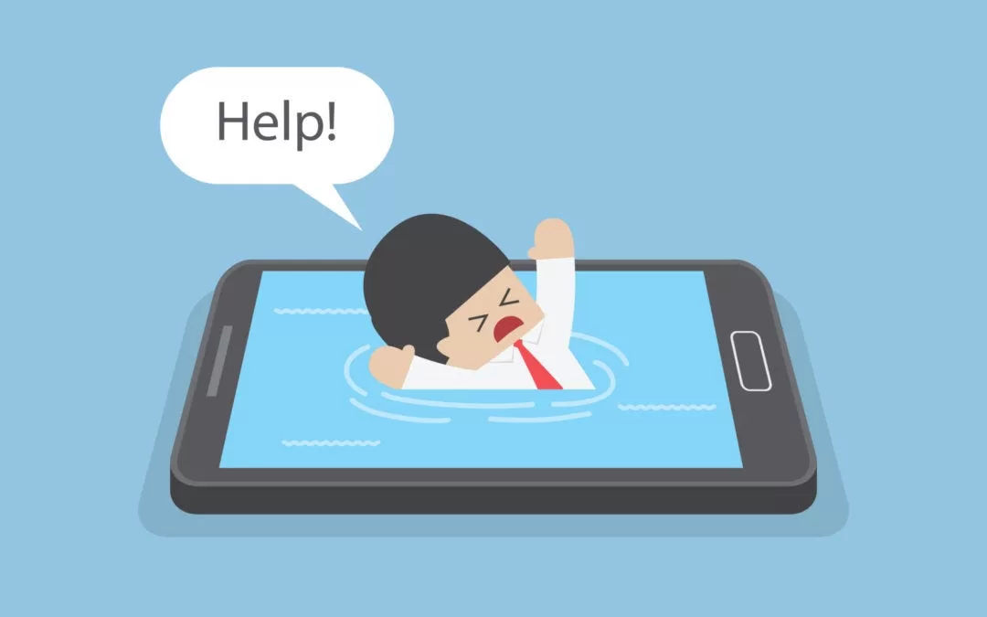 Digital-social-media-detox-for-mental-health-benefits-illustration