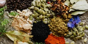 A mortar and pestle preparing Spices to Boost Metabolism for a recipe
